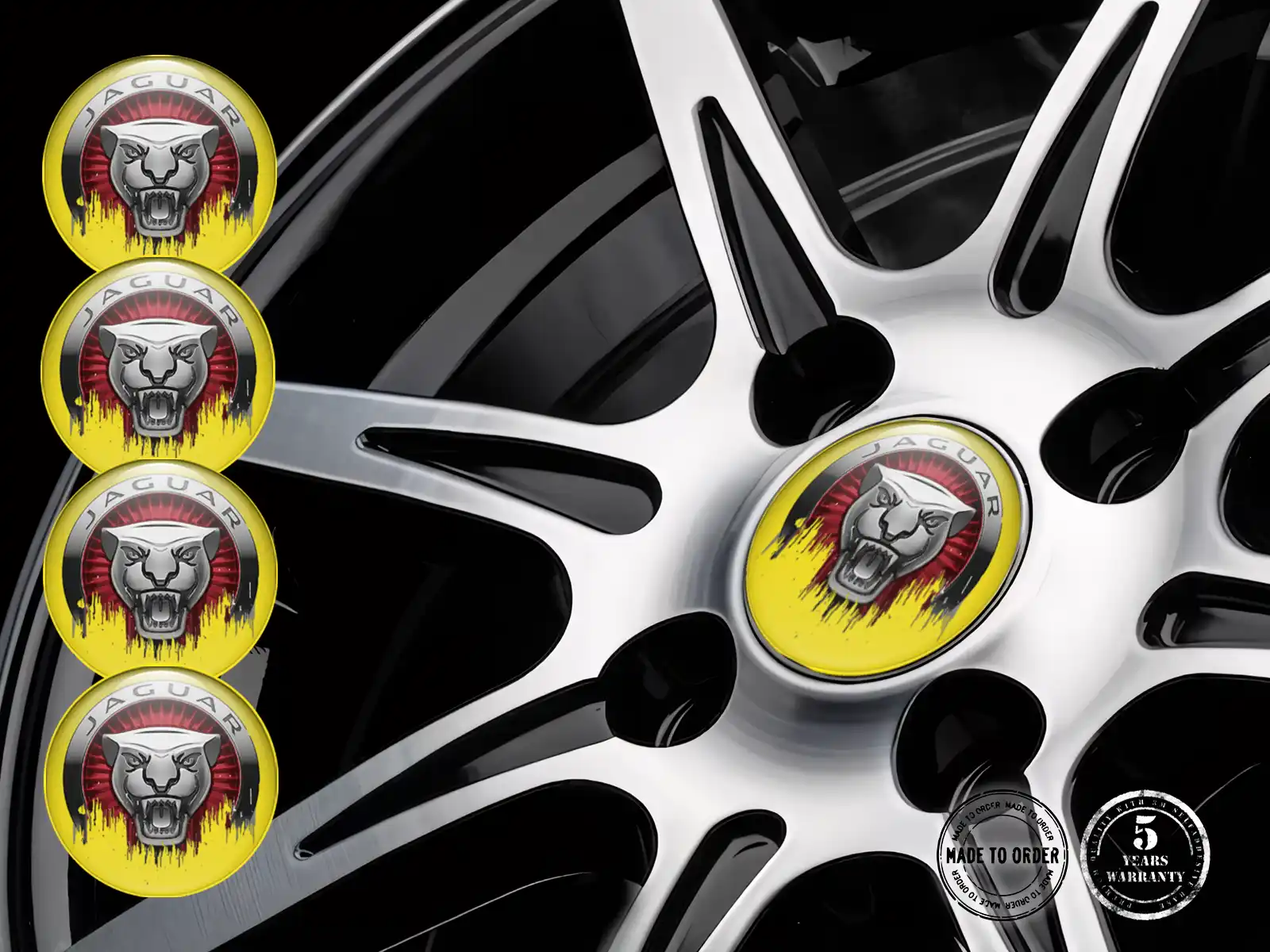 Jaguar Radembleme Stil Hochwertige Gewölbte Labels